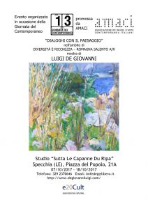 mostra di Luigi De Giovanni a Specchia Lecce "SUTTA E CAPANNE DU RIPA"
